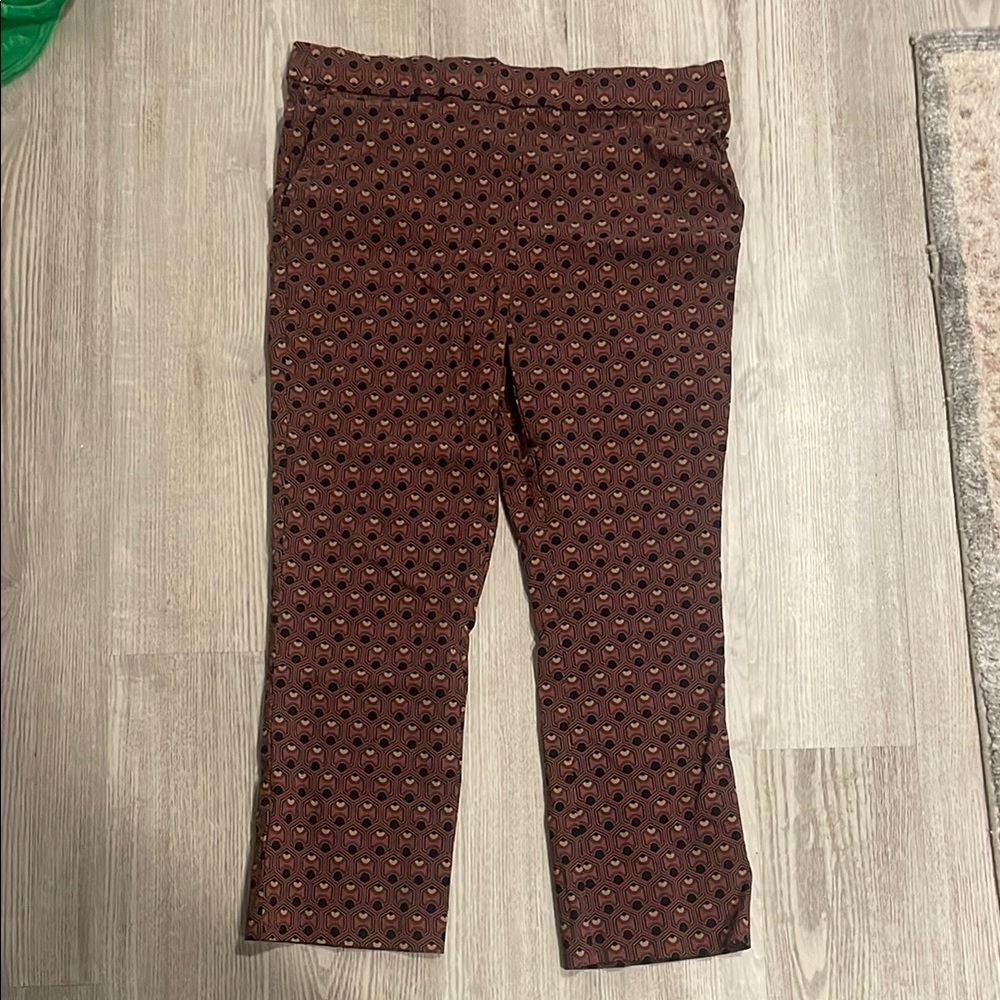 Brown Patterned Work Pants